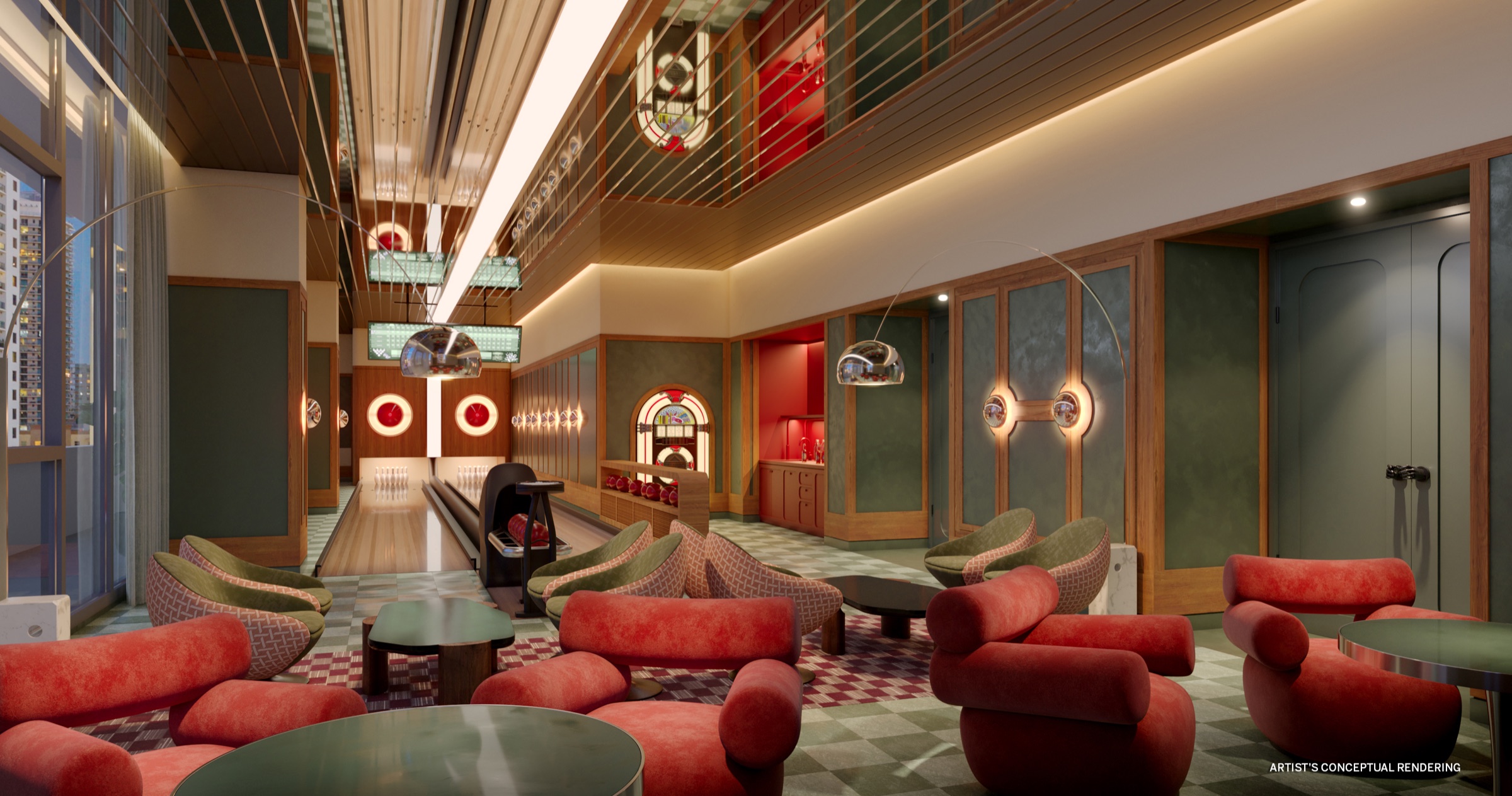 Bowling alley and lounge